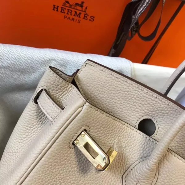 hermes柏金包25cm米色克萊門斯皮革GHW-HW015：圖片 7